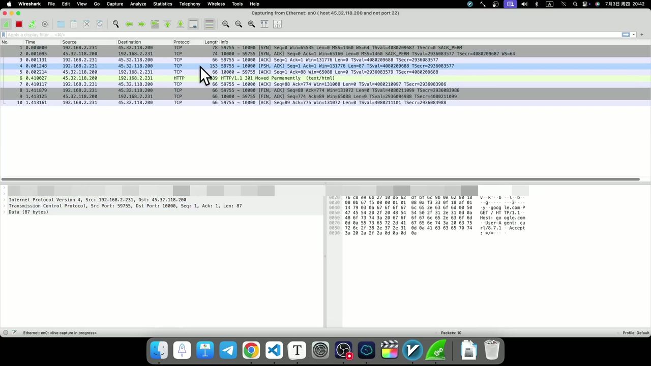 Wireshark 抓取数据包
